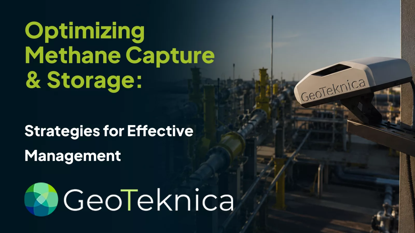 GeoTeknica equipment optimizing methane capture and storage at an industrial site.