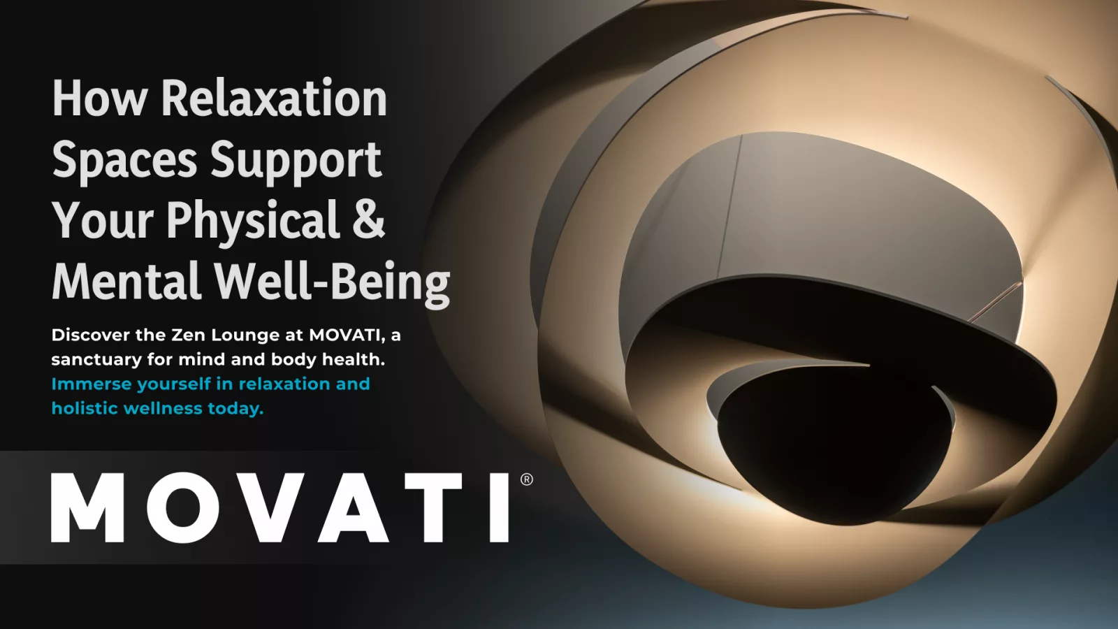 MOVATI Zen Lounge with people relaxing, highlighting mindfulness benefits like stress reduction and emotional resilience.