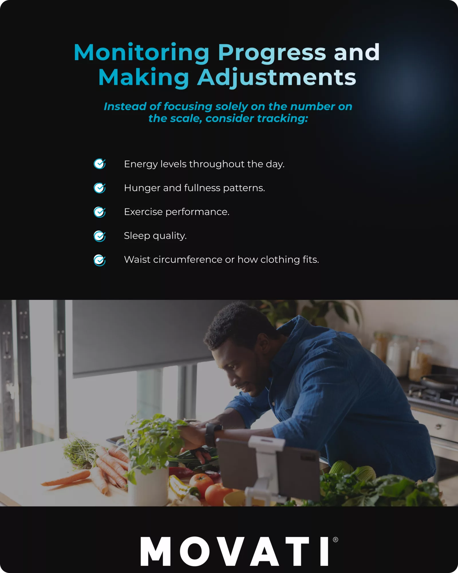 Man preparing vegetables in kitchen, focusing on low calorie meal plan adjustments for health and fitness.