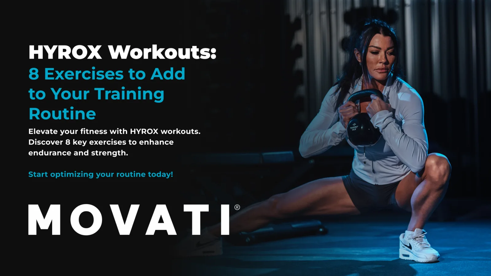 Woman performing a kettlebell exercise in a gym, illustrating Functional Fitness Training.
